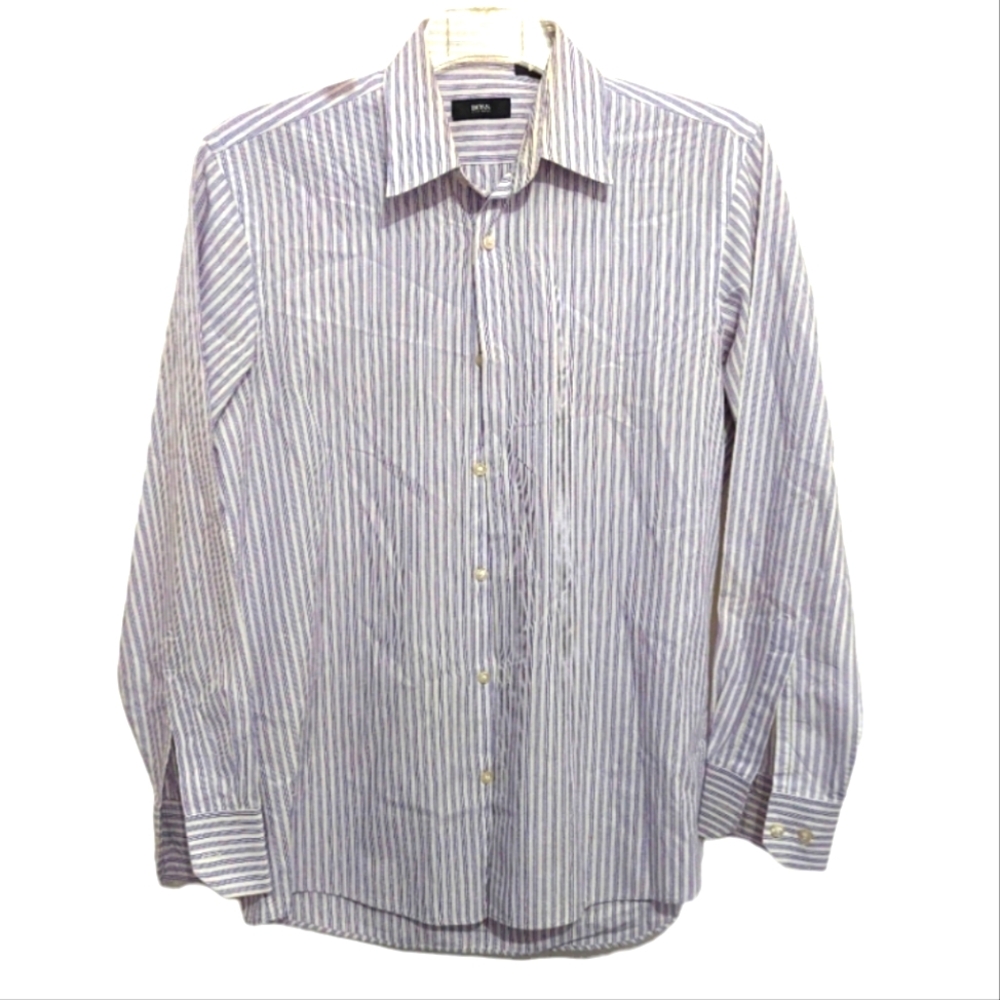 *Hugo Boss Lavender Stripe Shirt 15.5 32/33